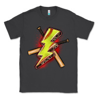 Smoke softball lightning bolt Classic Tee - Zillion Design Studio