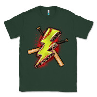 Sports Green softball lightning bolt Classic Tee - Zillion Design Studio