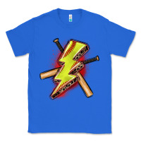 True Royal softball lightning bolt Classic Tee - Zillion Design Studio