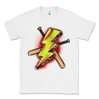White softball lightning bolt Classic Tee - Zillion Design Studio
