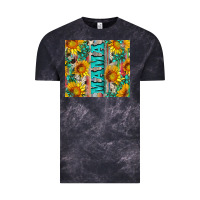 Cloud Black mama wıth sunflowers and gemstone Vintage Tee - Artiststas