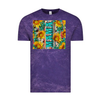 Cloud Purple mama wıth sunflowers and gemstone Vintage Tee - Artiststas