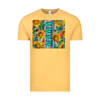 Vintage Mustard mama wıth sunflowers and gemstone Vintage Tee - Artiststas