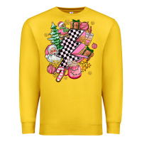 Lemon pink christmas lightning bolt Premium Sweatshirt - AdoDesignShop