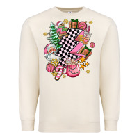 Sandshell pink christmas lightning bolt Premium Sweatshirt - AdoDesignShop