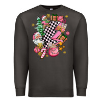 Smoke pink christmas lightning bolt Premium Sweatshirt - AdoDesignShop