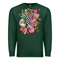 Sports Green pink christmas lightning bolt Premium Sweatshirt - AdoDesignShop