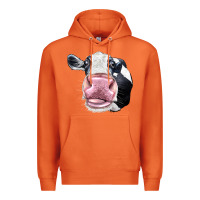 Carrot Cute Holstein Face Premium Hoodie - LillyAllenDesigns