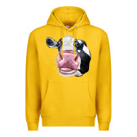 Lemon Cute Holstein Face Premium Hoodie - LillyAllenDesigns