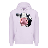 Lilac Cute Holstein Face Premium Hoodie - LillyAllenDesigns