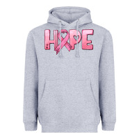 Heather Grey hope and pink ribbon Heavyweight Hoodie - HRA Design Shop
