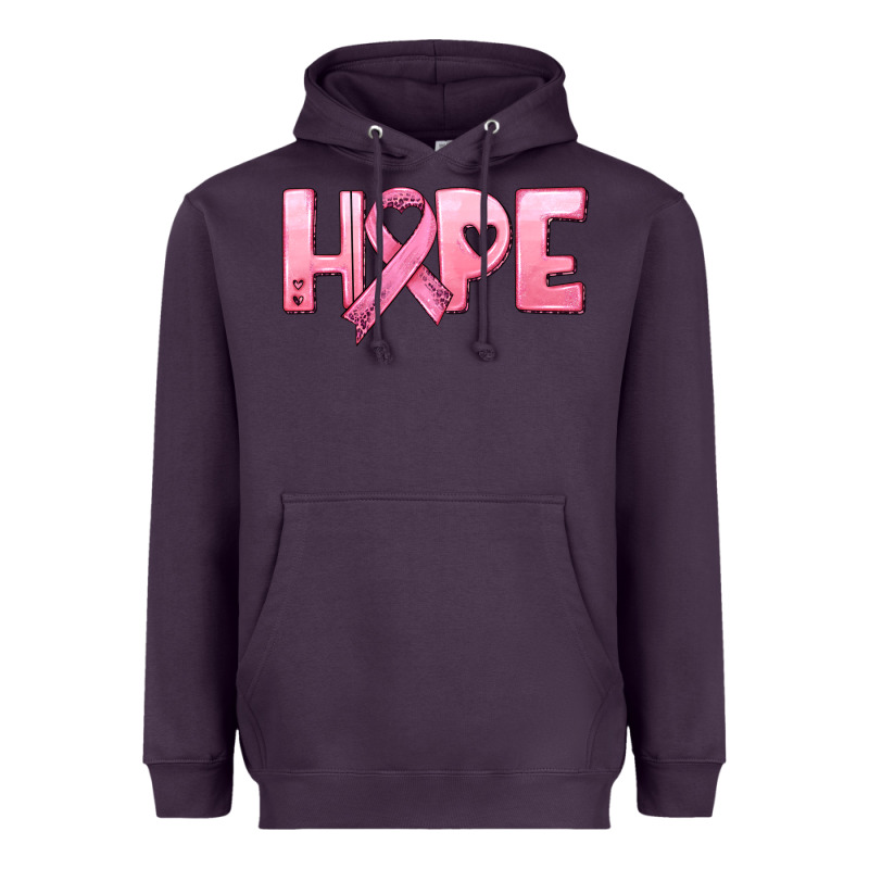 Hope And Pink Ribbon Heavyweight Hoodie by HRA Design Shop | Teevron