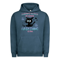 Pigment Midnight Navy i survived 100 days of school cat Urban Hoodie - MaliasSmallBusiness