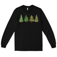 Black christmas trees Long Sleeve Tee - MaliasSmallBusiness