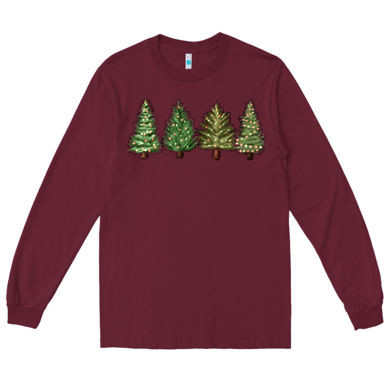 Christmas Trees Long Sleeve Tee by MaliasSmallBusiness | Teevron