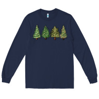 Navy christmas trees Long Sleeve Tee - MaliasSmallBusiness