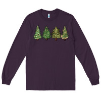 Plum christmas trees Long Sleeve Tee - MaliasSmallBusiness