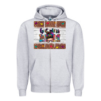 Heather Grey hot mess mom Zipper Hoodie - Zillion Design Studio