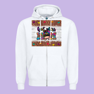 Zipper Hoodie hot mess mom