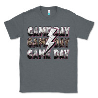 Charcoal Heather game day game day volleyball lightning bolt Classic Tee - Zillion Design Studio