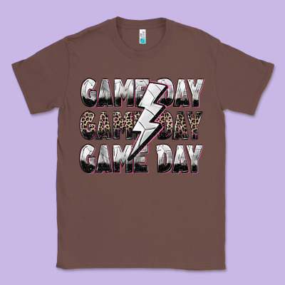 Classic Tee game day game day volleyball lightning bolt