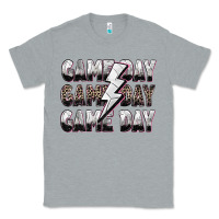 Heather Grey game day game day volleyball lightning bolt Classic Tee - Zillion Design Studio
