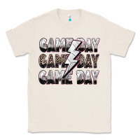 Natural game day game day volleyball lightning bolt Classic Tee - Zillion Design Studio