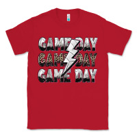 Red game day game day volleyball lightning bolt Classic Tee - Zillion Design Studio