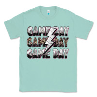 Seafoam game day game day volleyball lightning bolt Classic Tee - Zillion Design Studio