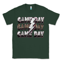 Sports Green game day game day volleyball lightning bolt Classic Tee - Zillion Design Studio