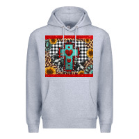 Heather Grey Christmas cross Premium Hoodie - Jasminsmagicworld