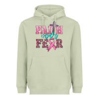 Matcha faith over fear with cross and ribbon Heavyweight Hoodie - HRA Design Shop