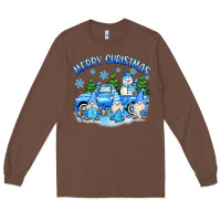 Chestnut merry christmas snowman gnomes truck Long Sleeve Tee - MaliasSmallBusiness
