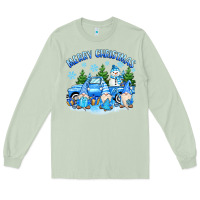 Matcha merry christmas snowman gnomes truck Long Sleeve Tee - MaliasSmallBusiness