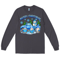 Smoke merry christmas snowman gnomes truck Long Sleeve Tee - MaliasSmallBusiness