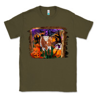 Army Green longhorn cow halloween Classic Tee - RanaPortraitStore
