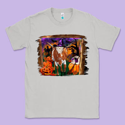 Longhorn Cow Halloween Classic Tee Designed By Ranaportraitstore