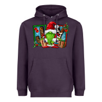 Plum joy green gnomes Heavyweight Hoodie - FaDigitalArtStudio