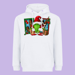 Joy Green Gnomes Heavyweight Hoodie Designed By Fadigitalartstudio