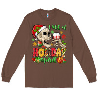 Chestnut full of holiday spirit Long Sleeve Tee - MaliasSmallBusiness