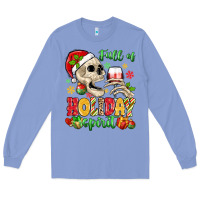Colony Blue full of holiday spirit Long Sleeve Tee - MaliasSmallBusiness