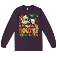 Plum full of holiday spirit Long Sleeve Tee - MaliasSmallBusiness