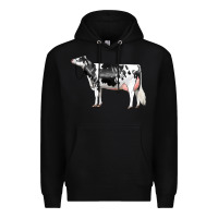 Black Holstein Dairy Cow Premium Hoodie - LillyAllenDesigns