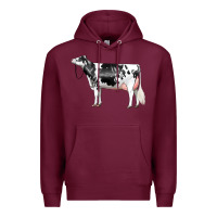 Burgundy Holstein Dairy Cow Premium Hoodie - LillyAllenDesigns