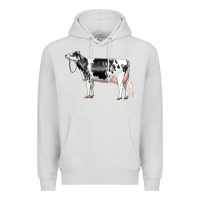 Dove Grey Holstein Dairy Cow Premium Hoodie - LillyAllenDesigns