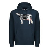Navy Holstein Dairy Cow Premium Hoodie - LillyAllenDesigns