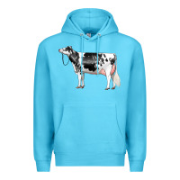 Ocean Blue Holstein Dairy Cow Premium Hoodie - LillyAllenDesigns