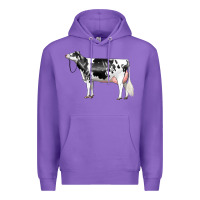 Purple Holstein Dairy Cow Premium Hoodie - LillyAllenDesigns