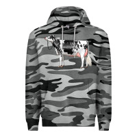 Slate Camo Holstein Dairy Cow Premium Hoodie - LillyAllenDesigns