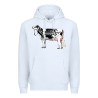 White Holstein Dairy Cow Premium Hoodie - LillyAllenDesigns